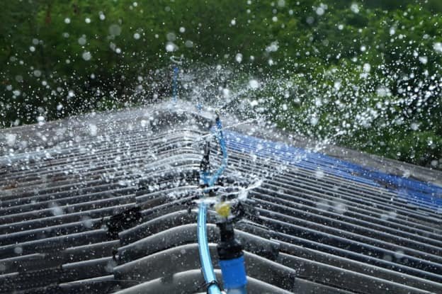 roof sprinklers for fire protection